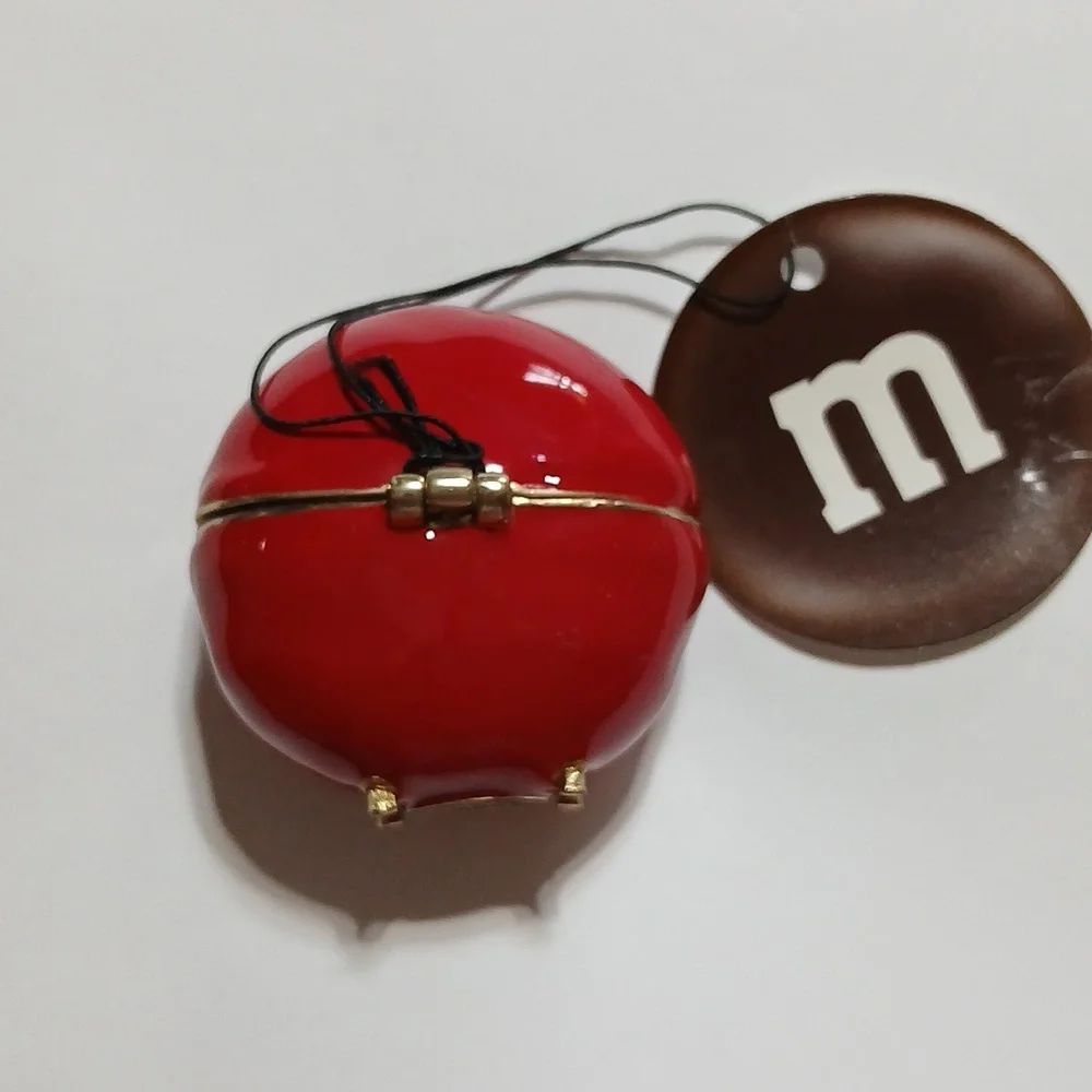 M&M Monet Red Character Enamel Keepsake Trinket Box